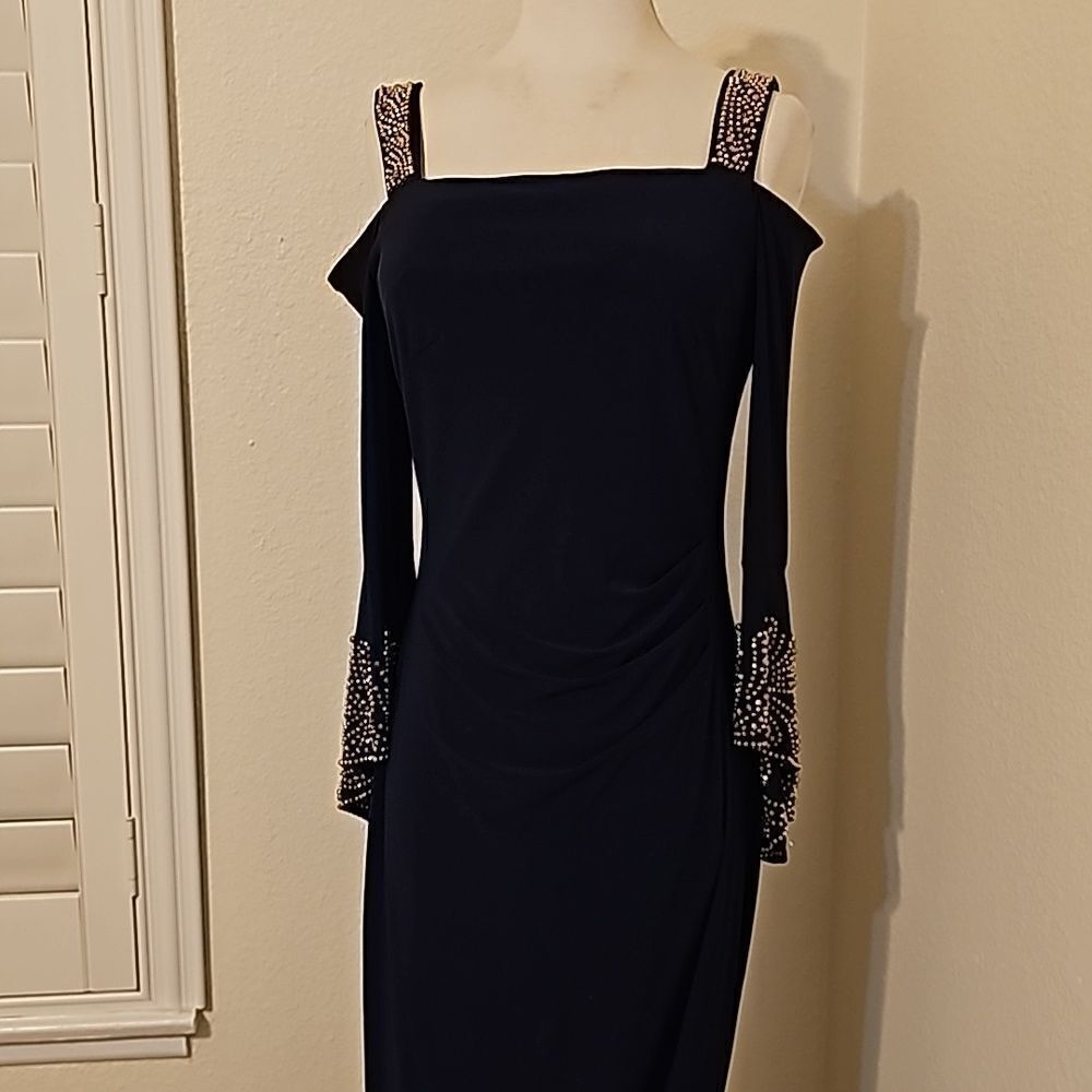 Betsy and Adam Embellished Cold Shoulder Dress size 6 - Picture 5 of 15